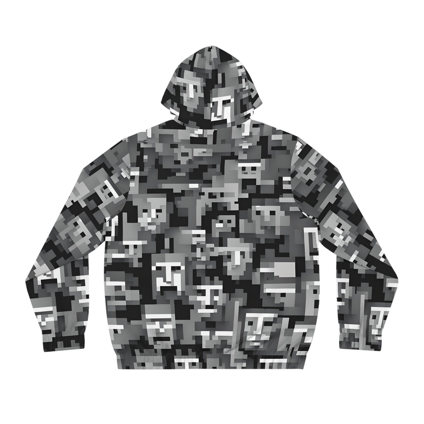 Anti Facial Recognition Hoodie, Anti Surveillance Clothing for Gamers 8-bit design