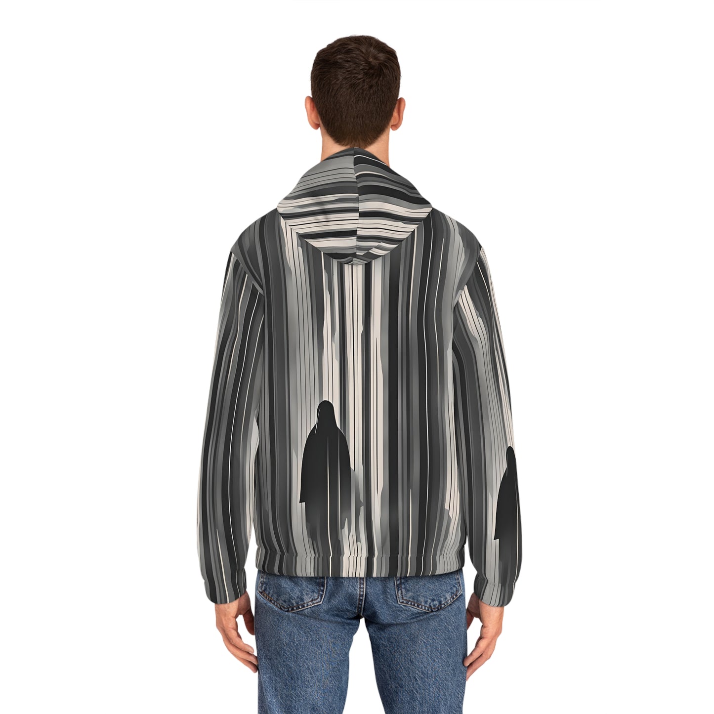 Full-Zip Hoodie Adversarial Anti AI Anti facial recognition technology gift for the aware stripe