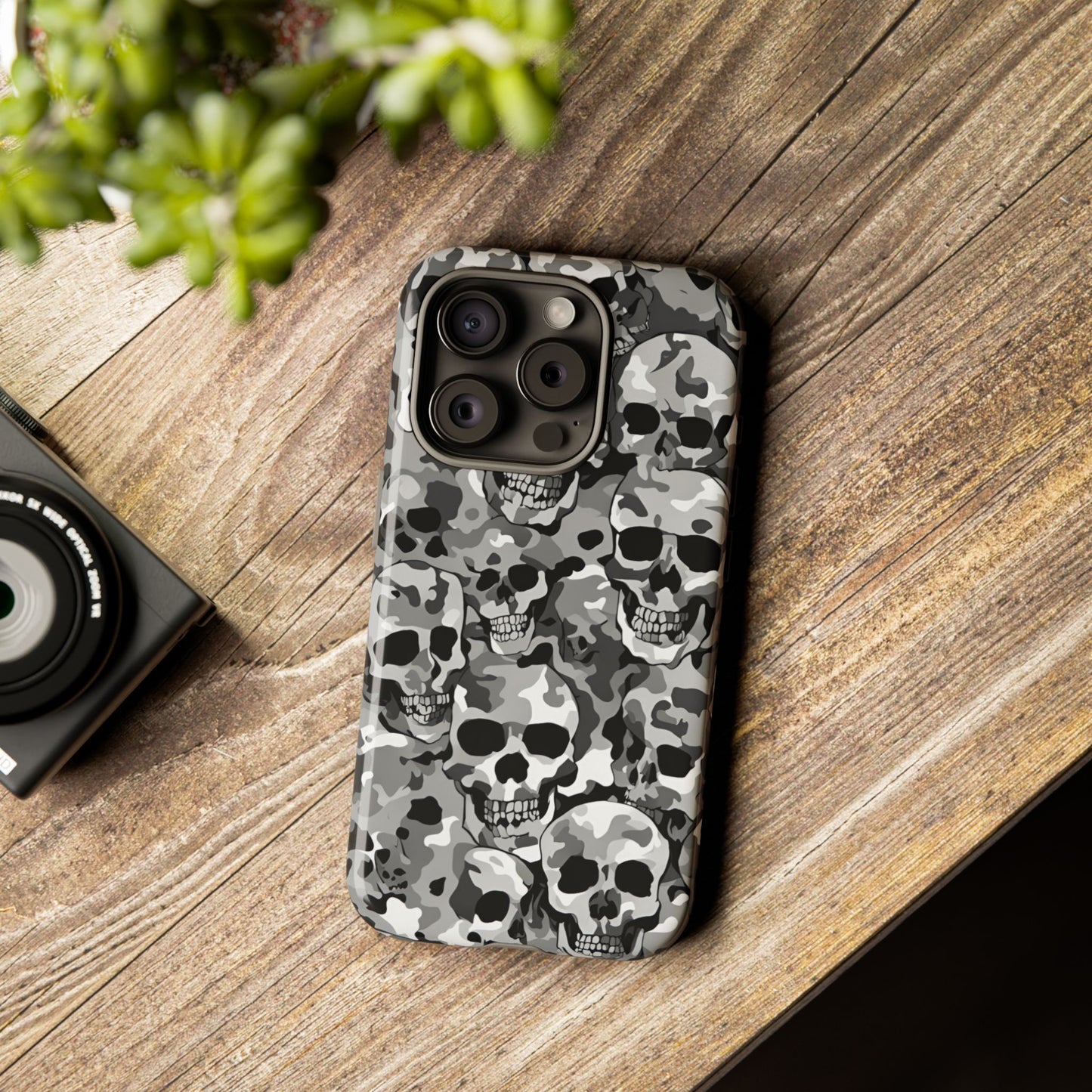 SKULL CAMO phone case TOUGH iPhone 16/15/14/13/12/11 Pro Max | Galaxy S24/S23/S22 Ultra | Pixel 7/8/9 | Slim & Tough