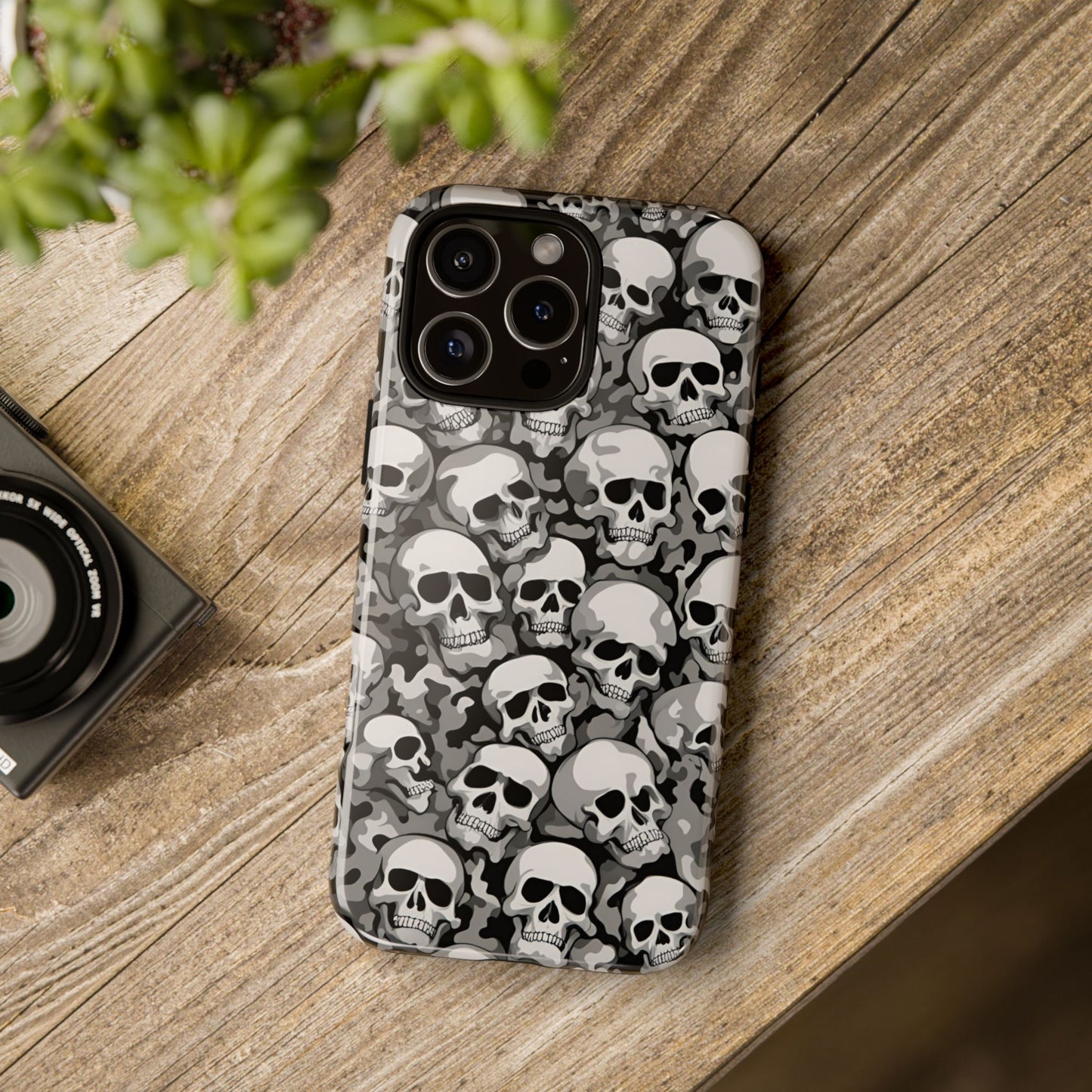 SKULL phone case TOUGH iPhone 16/15/14/13/12/11 Pro Max | Galaxy S24/S23/S22 Ultra | Pixel 7/8/9 | Slim & Tough