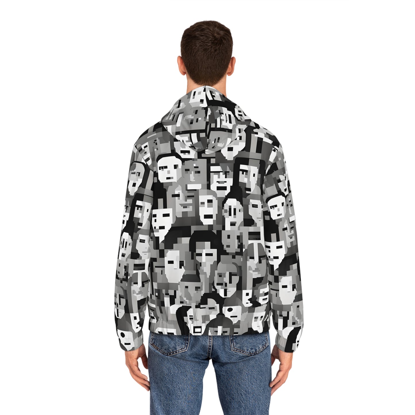 Anti Facial Recognition Hoodie, Anti Surveillance Clothing for Gamers 16-bit design