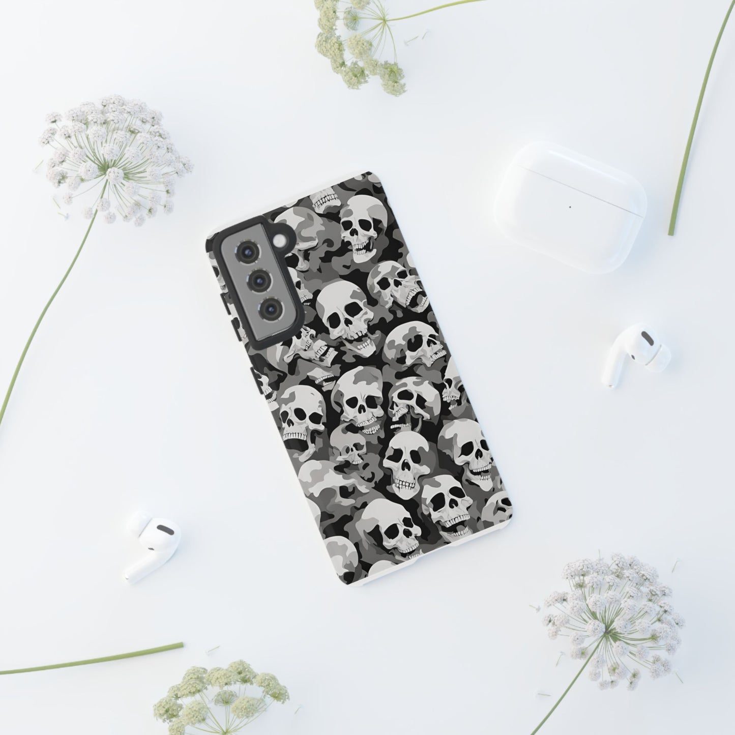 SKULL phone case TOUGH iPhone 16/15/14/13/12/11 Pro Max | Galaxy S24/S23/S22 Ultra | Pixel 7/8/9 | Slim & Tough