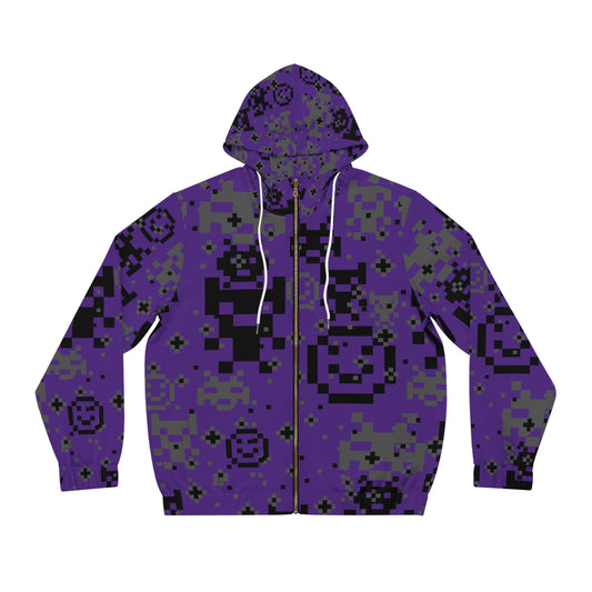 Anti Surveillance Anti AI Men's Full-Zip Hoodie (Smiley Edition by invigor18)