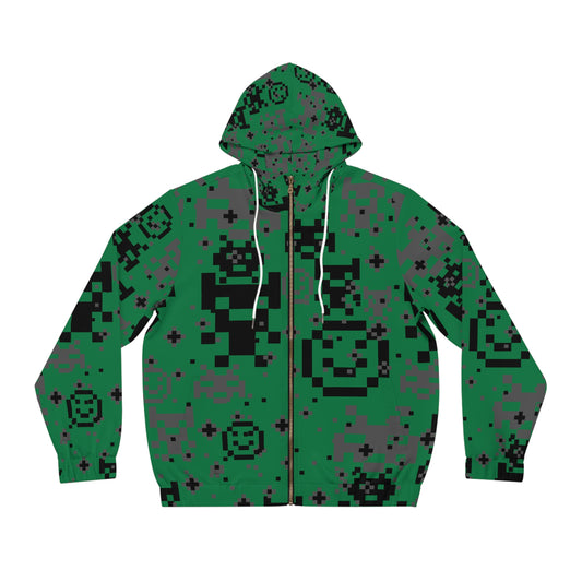 Anti Surveillance Anti AI Men's Full-Zip Hoodie (Smiley Edition by invigor18