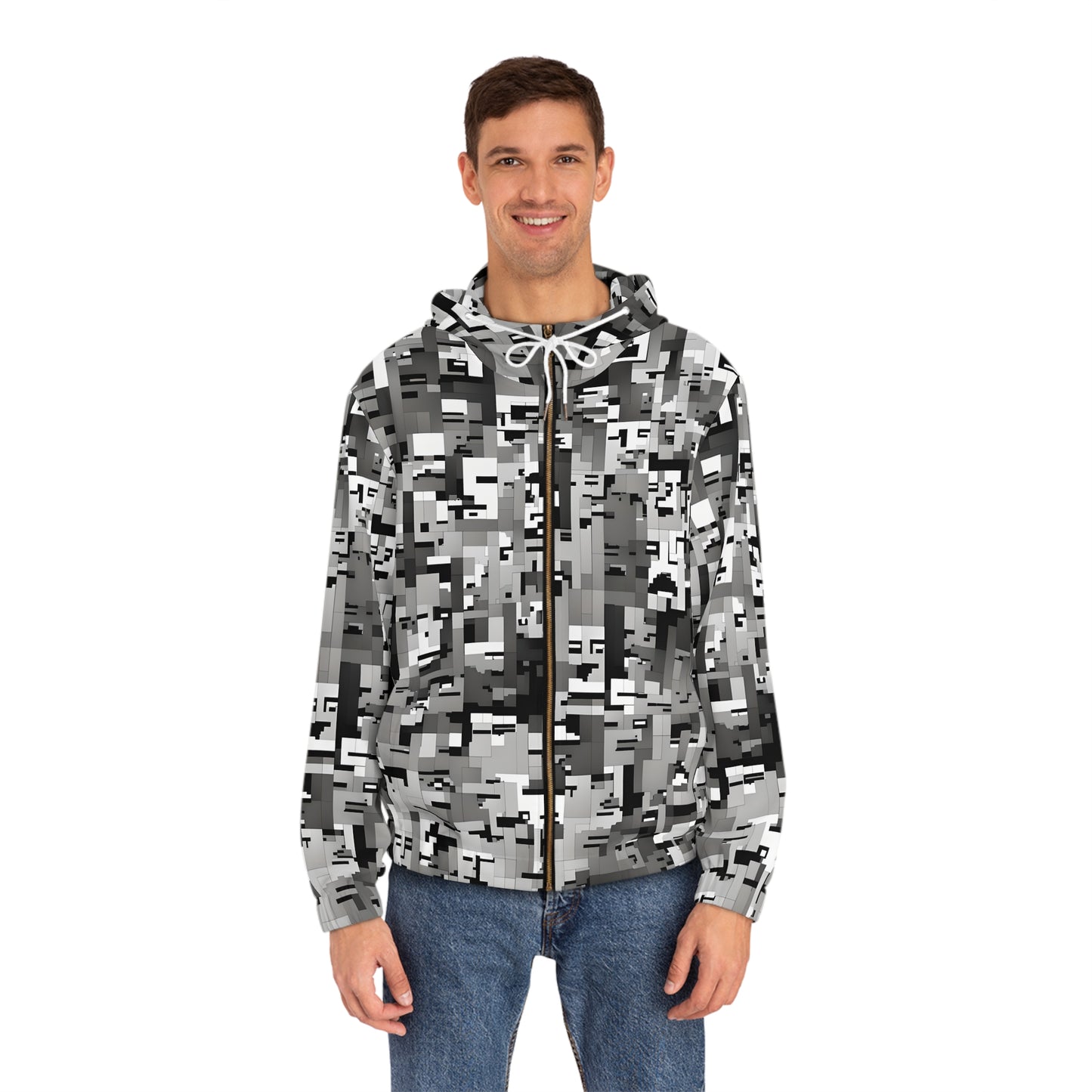 Anti Facial Recognition Hoodie, Anti Surveillance Clothing for Gamers 16-bit design