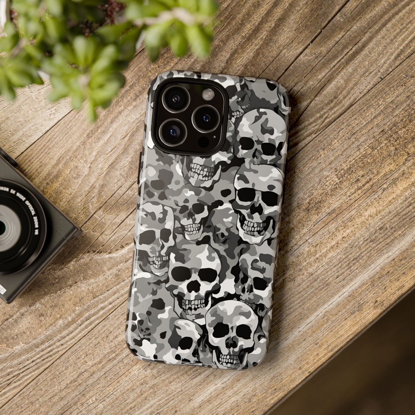 SKULL CAMO phone case TOUGH iPhone 16/15/14/13/12/11 Pro Max | Galaxy S24/S23/S22 Ultra | Pixel 7/8/9 | Slim & Tough