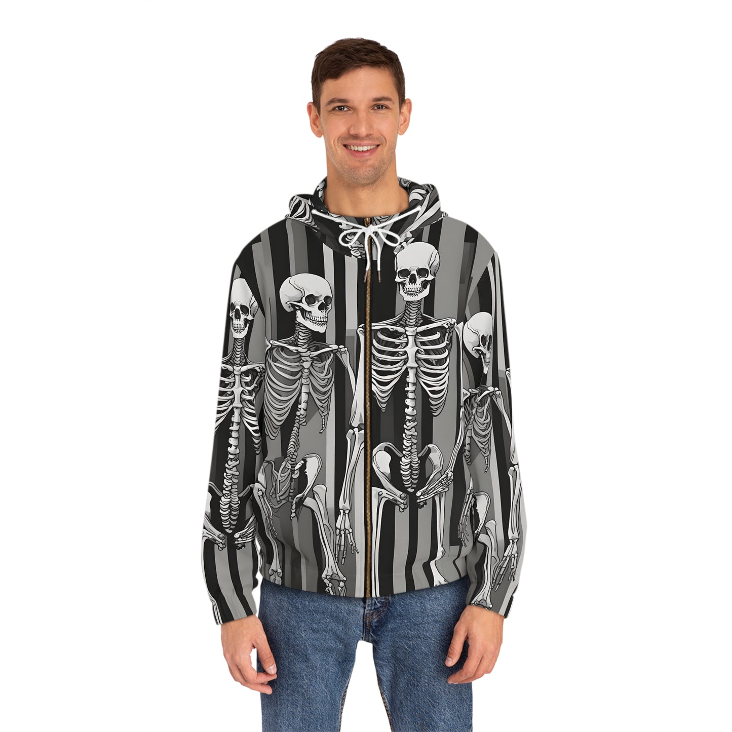 Anti Facial Recognition Hoodie, Anti Surveillance Clothing for Gamers Skeleton design