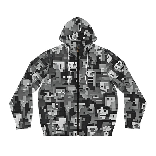 Anti Facial Recognition Hoodie, Anti Surveillance Clothing for Gamers 8-bit design