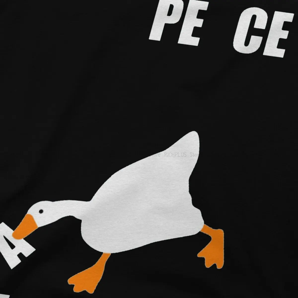 Peace War Hip Hop TShirt Untitled Goose Game Leisure Polyester T Shirt