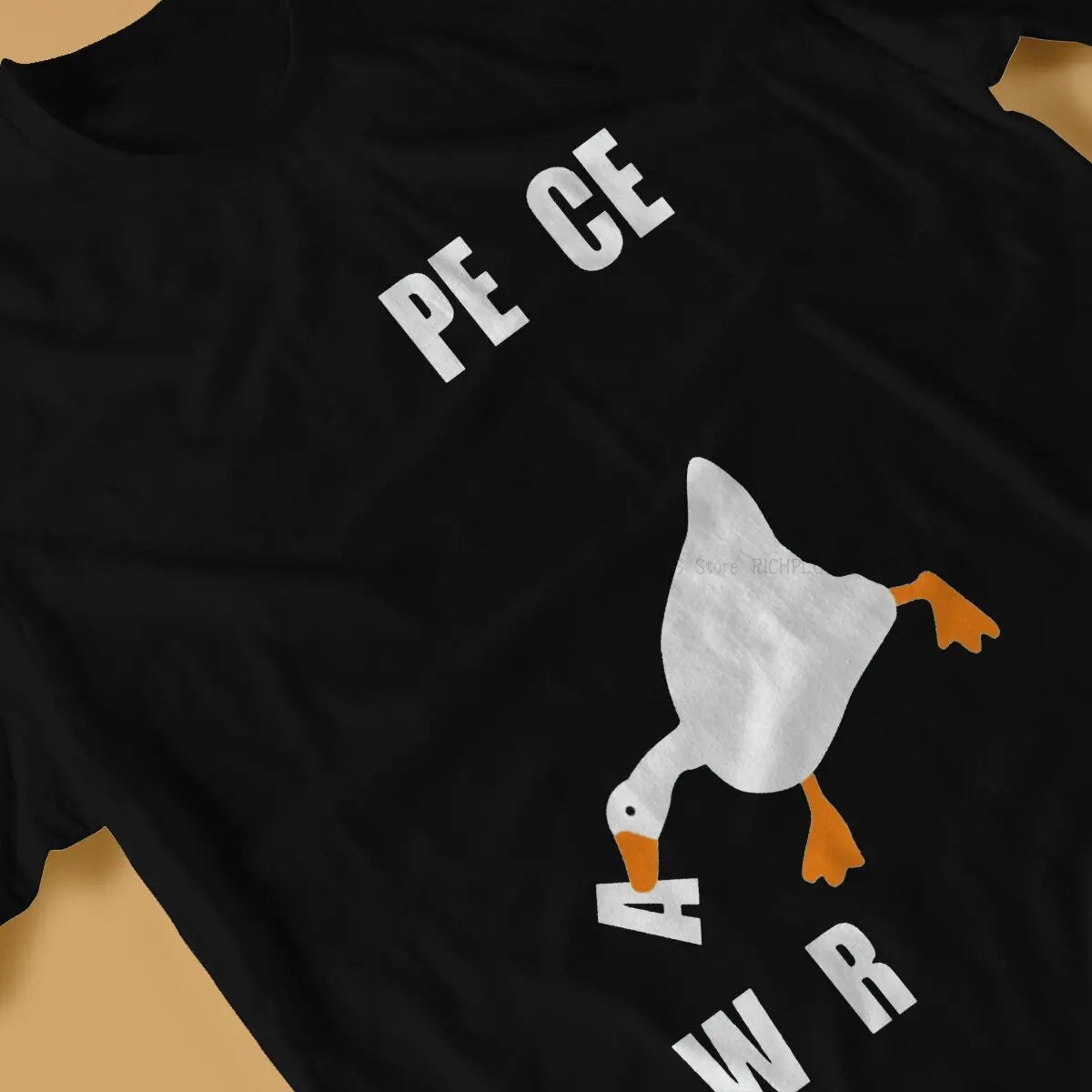 Peace War Hip Hop TShirt Untitled Goose Game Leisure Polyester T Shirt