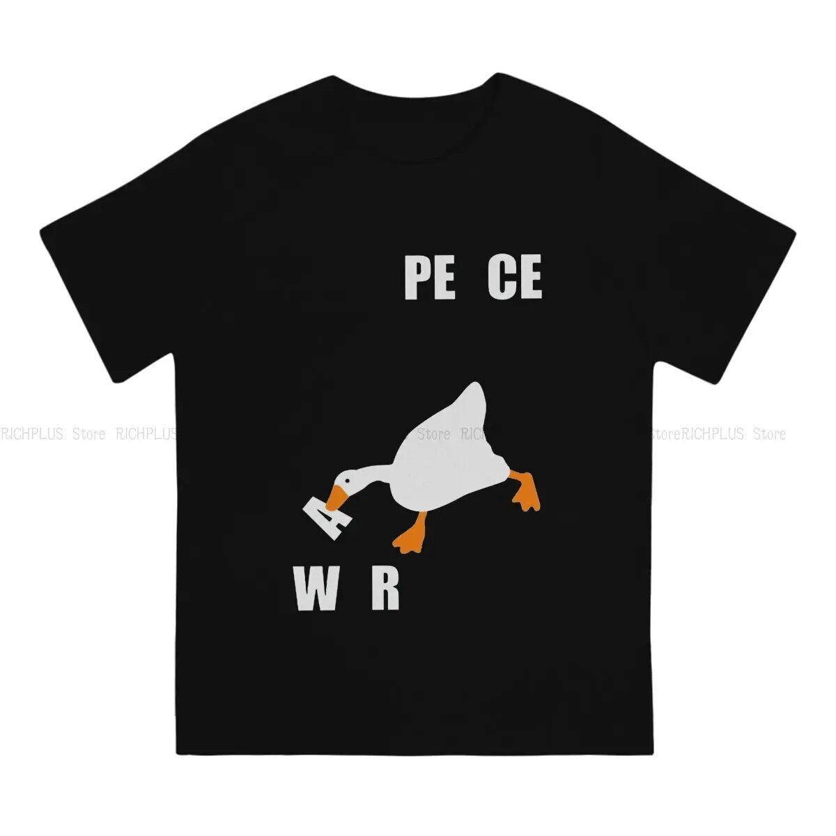 Peace War Hip Hop TShirt Untitled Goose Game Leisure Polyester T Shirt