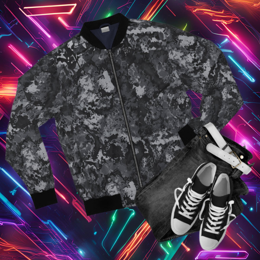 Camo bomber jacket crypsis noir black