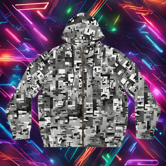 Anti Facial Recognition Hoodie, Anti Surveillance Clothing for Gamers 16-bit design